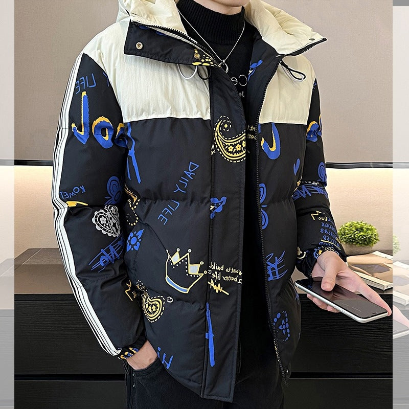 Veste matelassée tendance et chaude pour hommes avec capuche réglable Lune London