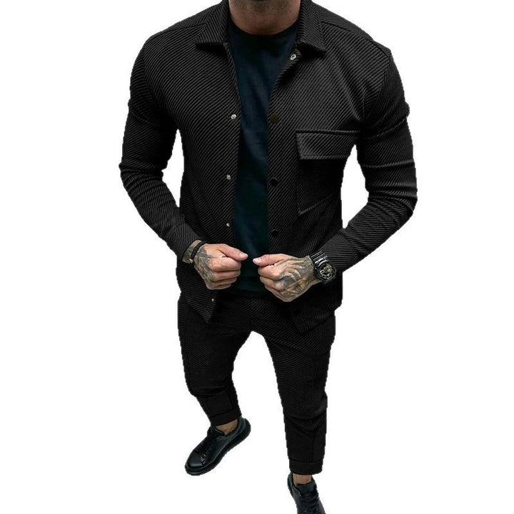 Trendy leisure suit for men with textured design Lune London