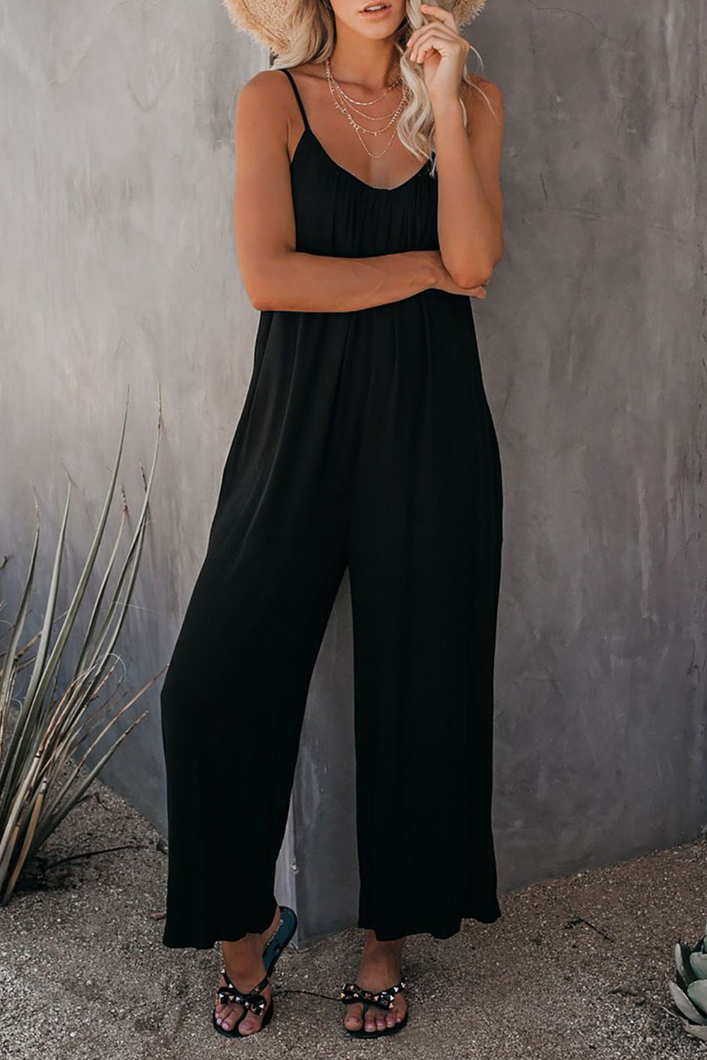 Ladies Elegant Sleeveless Jumpsuit Lune London