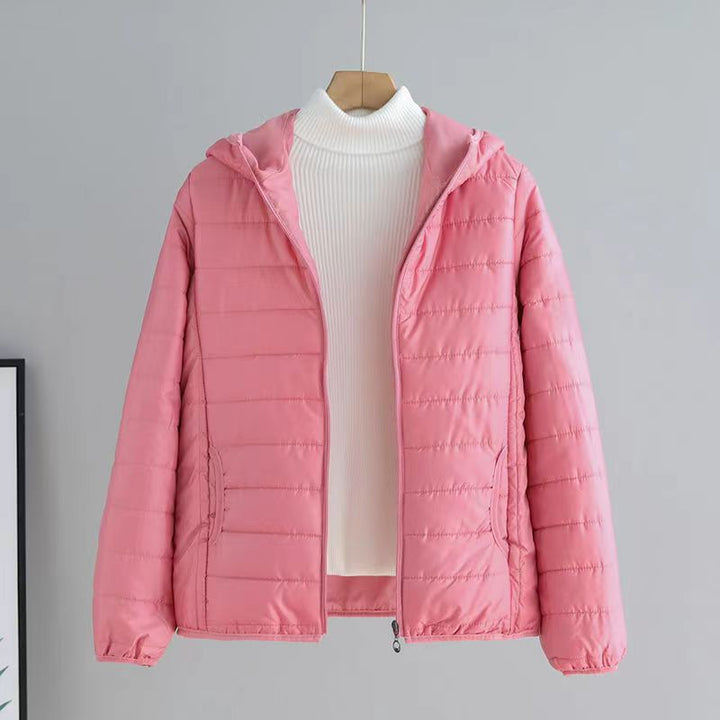 Ladies quilted transitional jacket with hood and modern cut Amarae