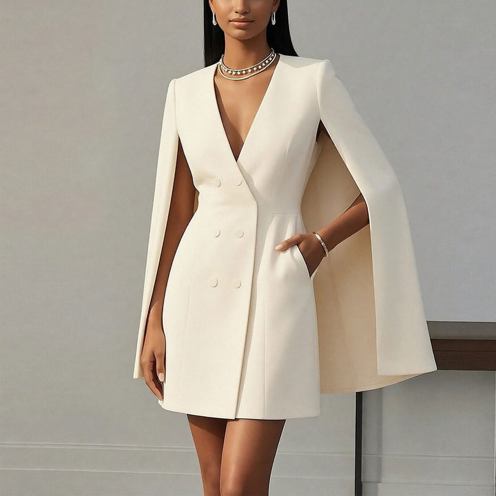 Robe pull pour femmes avec capuche et double patte de boutonnage Chic & Stil