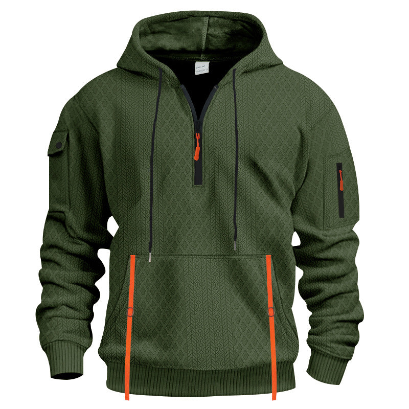 Men's functional hoodie with zipper and practical pockets Lune London