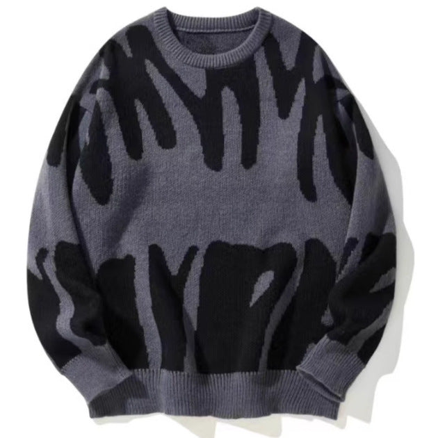 Ladies Oversized Sweater with Exciting Pattern Lune London