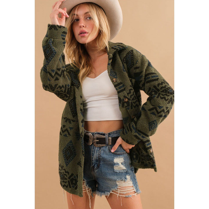 Ladies Fleece Jacket with Pattern and High Quality Structure Lune London