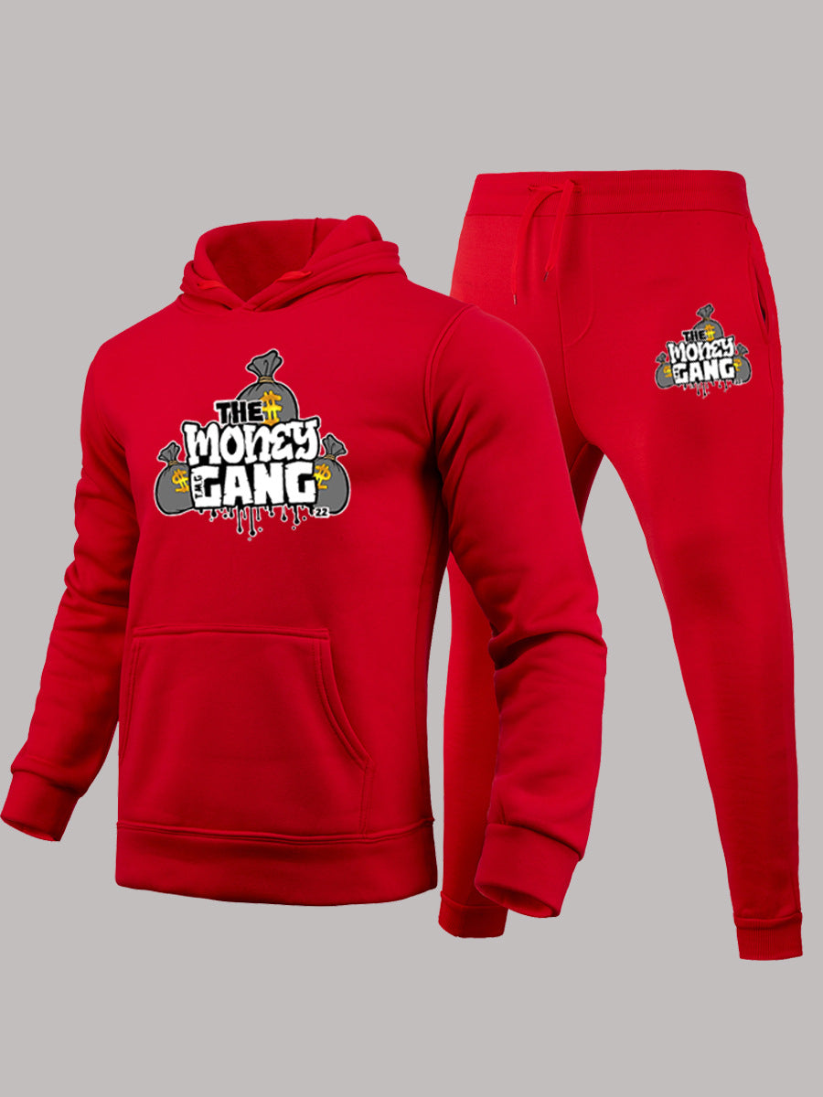 Men's hoodie and jogger sports set with creative graphic print Lune London