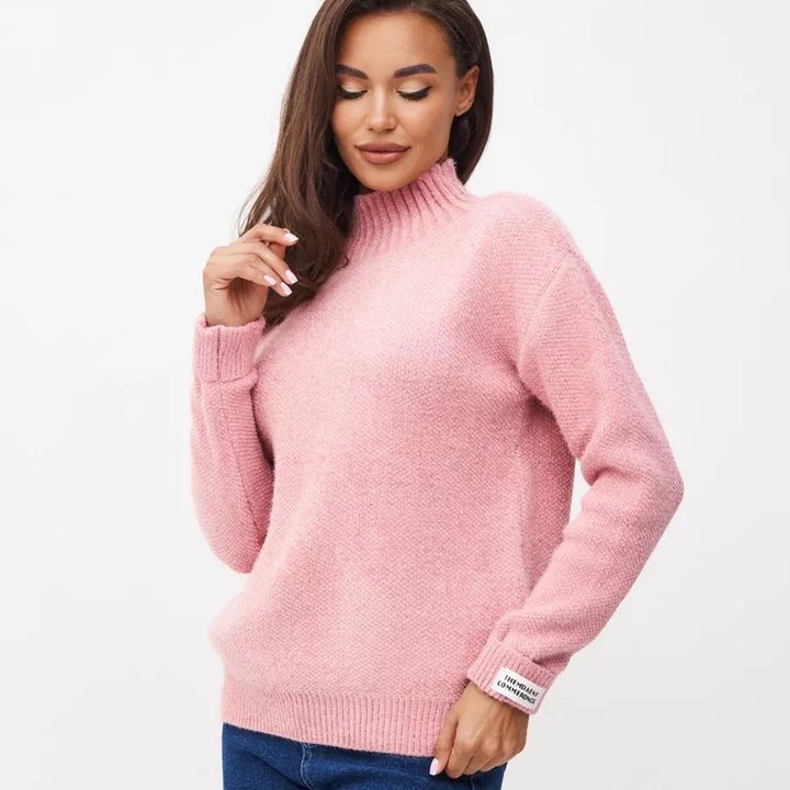 Pull femme à col haut en tricot doux Chic & Stil