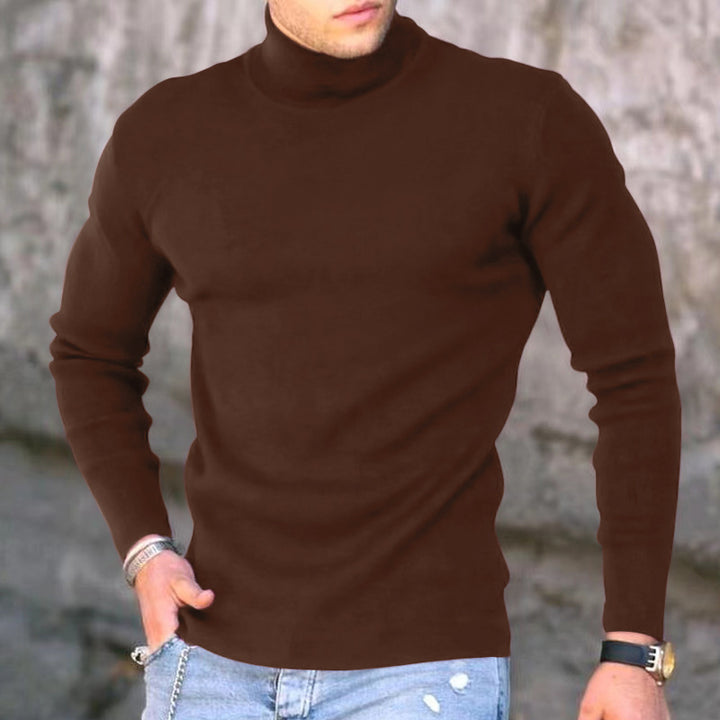 Trendy turtleneck sweater for men in fine knit Lune London