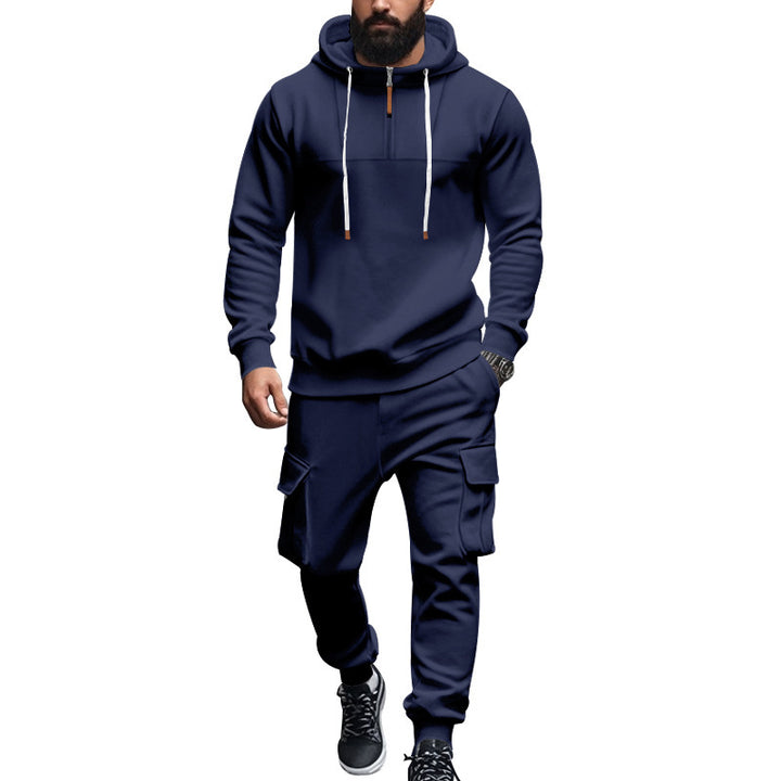 Men's sports set with high collar and practical pockets Lune London