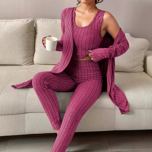 Chic and Stylish Comfortable Knit Loungewear Set for Women