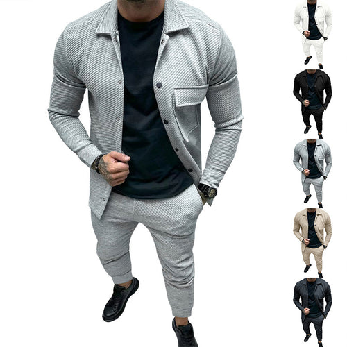 Trendy leisure suit for men with textured design Amarae