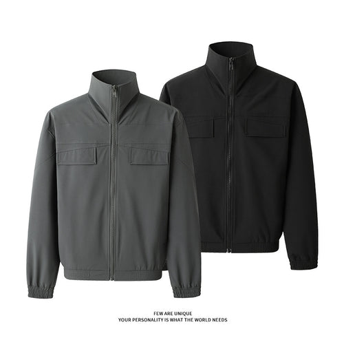 Leisure jacket for men with practical pockets and high collar Amarae