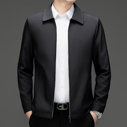 Casual transition jacket for men with modern zipper and practical pockets Amarae