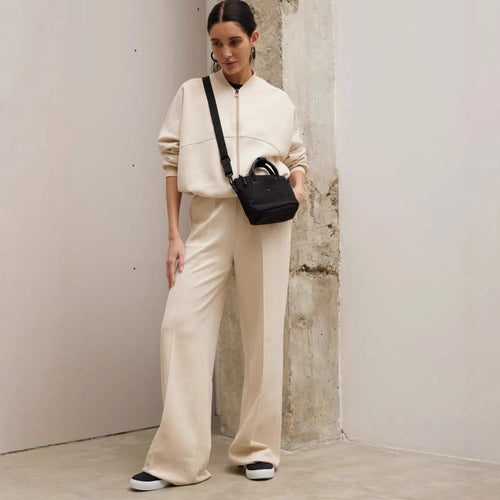 Women's modern leisure set with asymmetric zipper and elastic waistband Chic & Stil