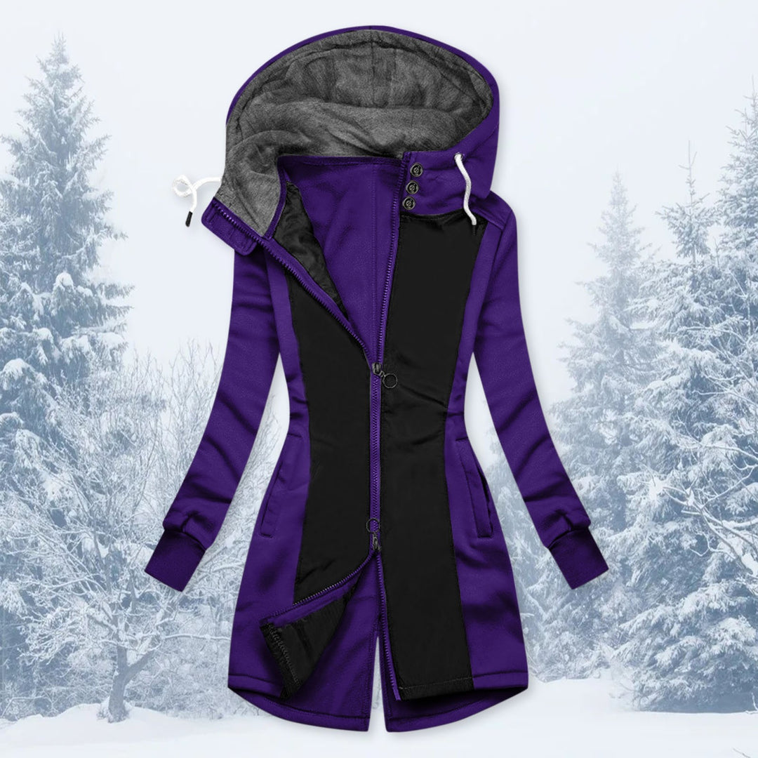 Women's sporty windbreaker jacket with high collar and warm inner lining Lune London
