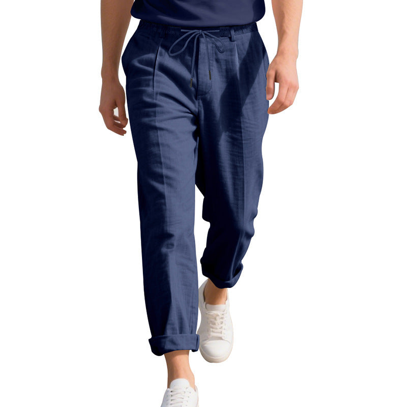 Casual chino pants for men with elastic waistband and practical side pockets Lune London