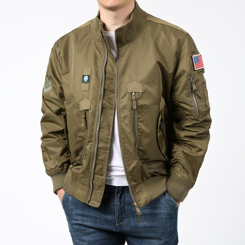 Bomber jacket for men with versatile pockets and durable material Lune London