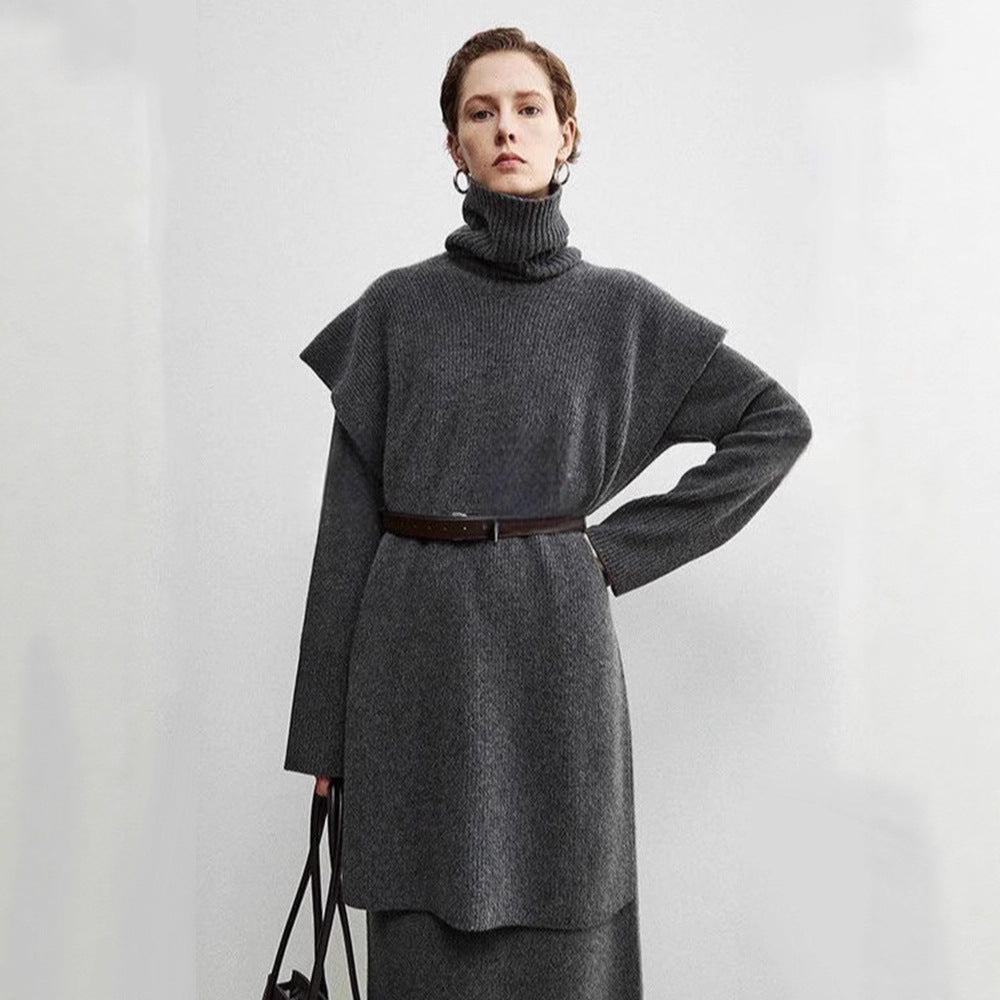 Poncho élégant et moderne pour femmes avec col extra large Chic & Stil