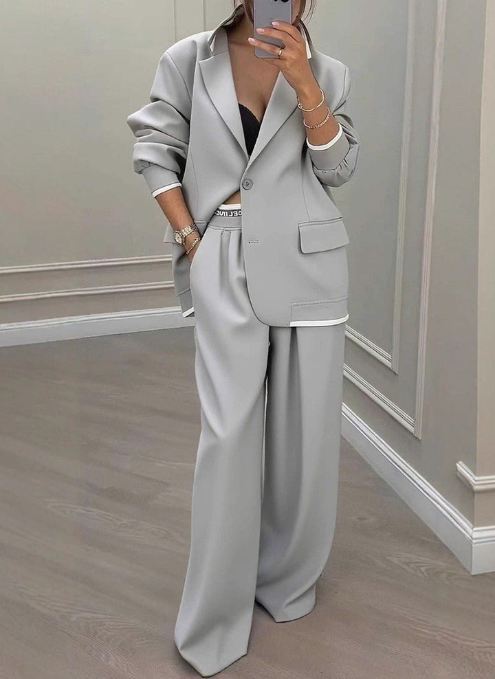 Ensemble de blazer oversized à la mode pour femmes avec pantalon de costume élégant Chic & Stil