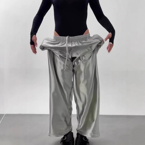 Pantalons en satin élégants et légers pour femmes Chic & Stil