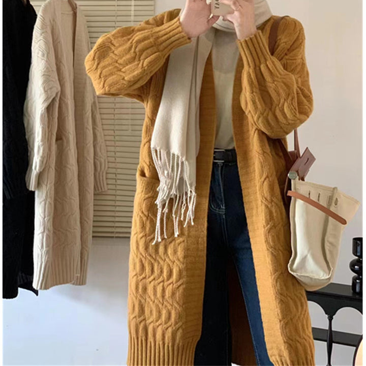 Cardigan épais pour femmes avec poches et col en V Chic & Stil