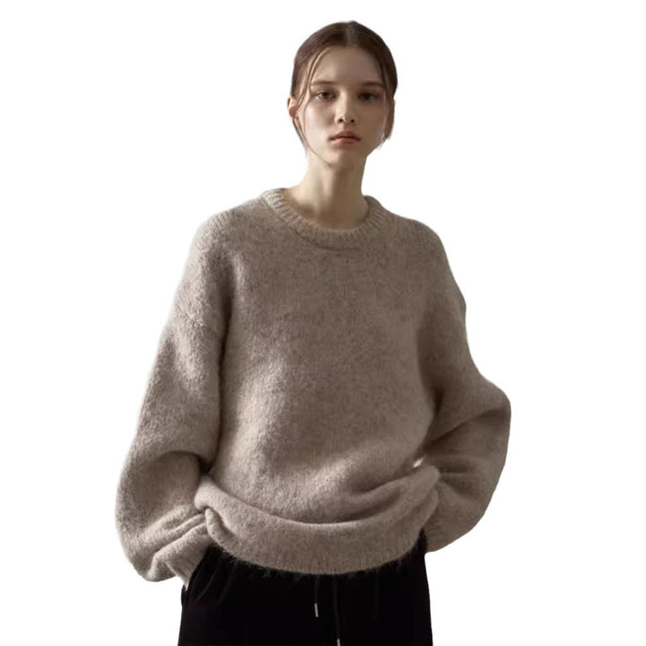 Pull surdimensionné confortable pour femmes en matériau doux