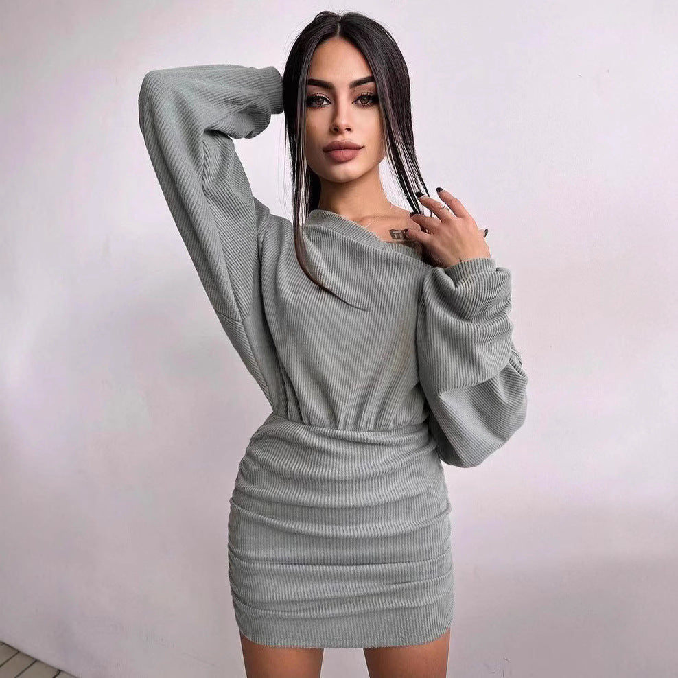 Asymmetrical wrap dress for women with ruffle details Lune London
