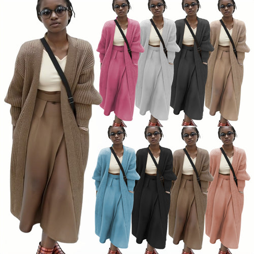 Knitted coat for women with insulating texture and a relaxed fit Amarae