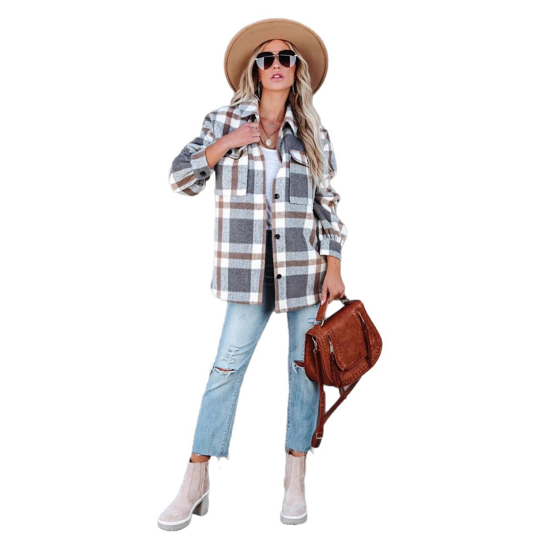 Ladies Vichy Shirt with relaxed fit and pockets Lune London
