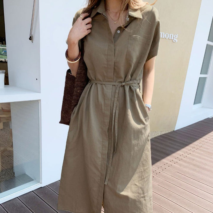 Lune London Elegant Utility Shirt Dress for Ladies