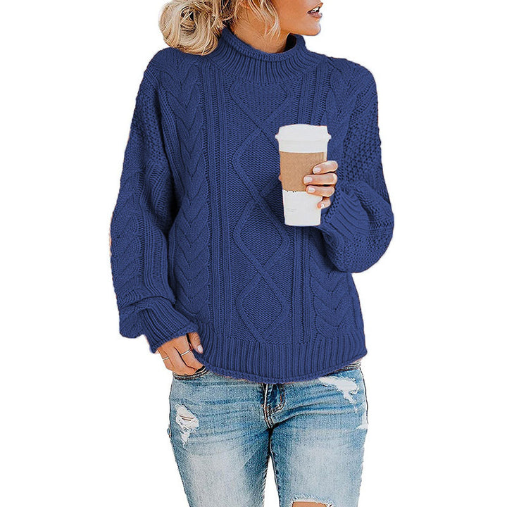 Thick knit sweater for women with high collar and cuffs Lune London