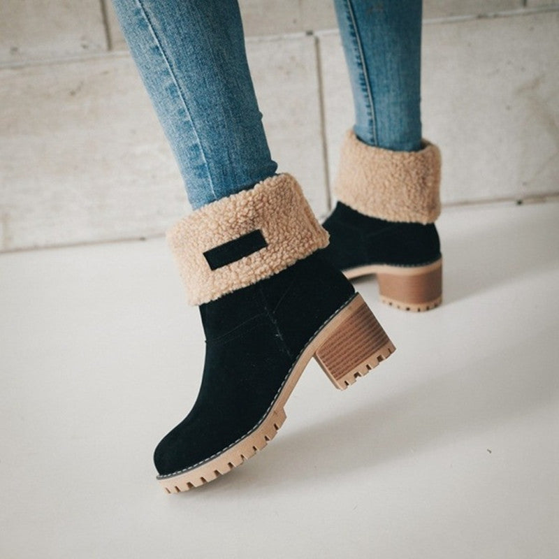 Ladies Comfortable Ankle Boots with Warm Lining Lune London