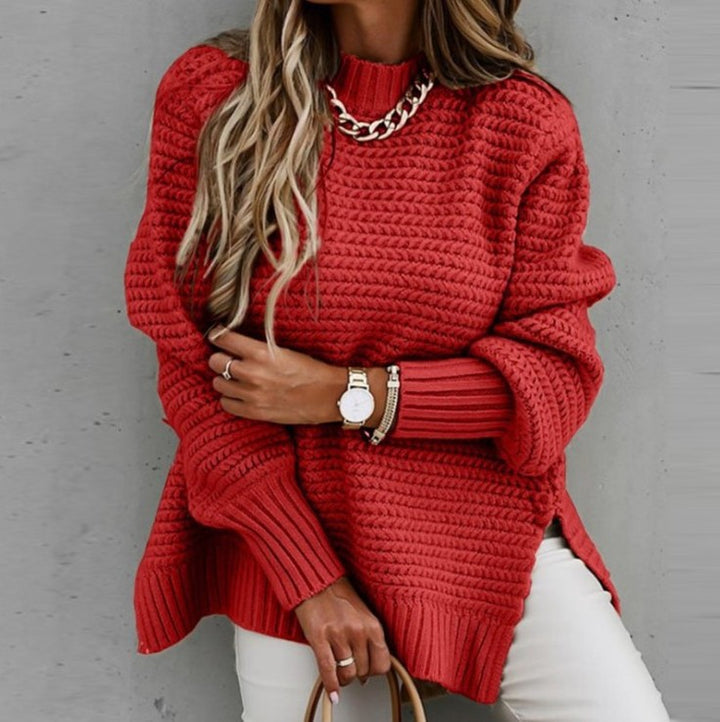 Oversized sweater for women with textured knit Lune London