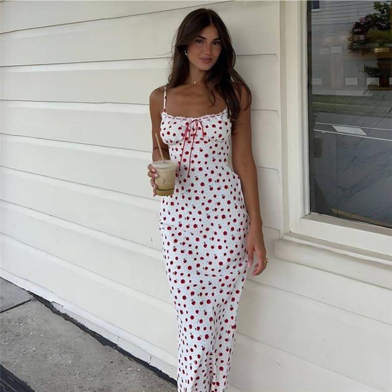 Lune London floral print slip dress