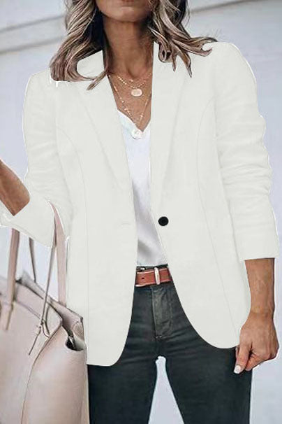 Women elegant blazer with slim fit and fine textured pattern Lune London