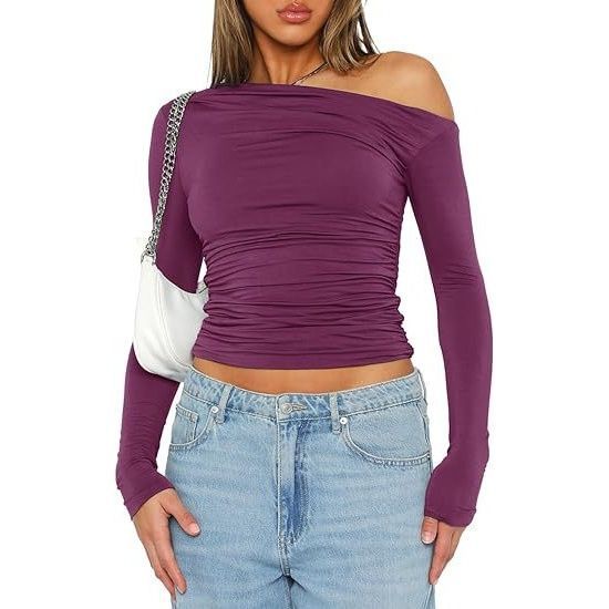 Lune London long sleeve off-shoulder women's T-shirt
