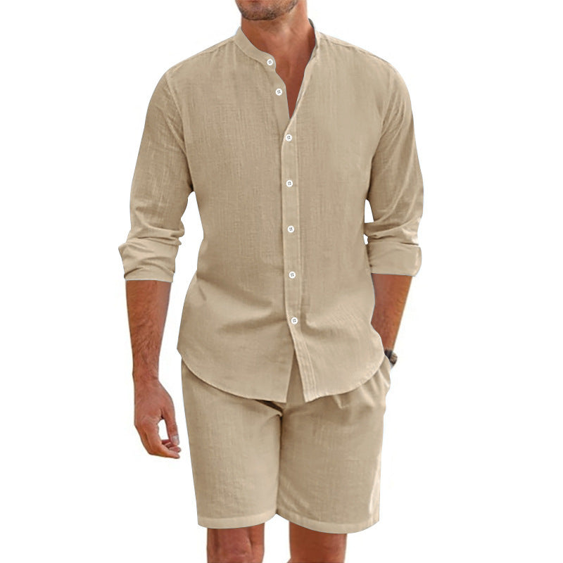 Casual linen shirt for men with short sleeves and modern details Lune London