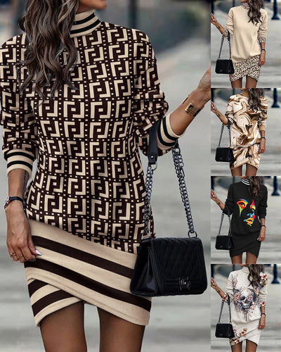 Women's sweatshirt dress with unique skull and flower pattern Amarae