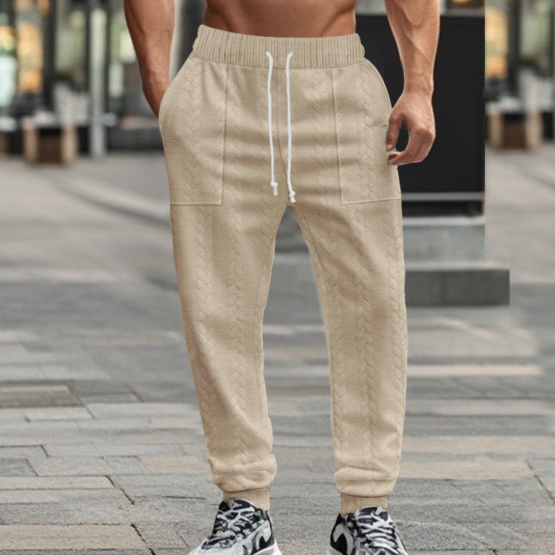 Men's comfortable joggers with textured design and elastic waistband Chic and style