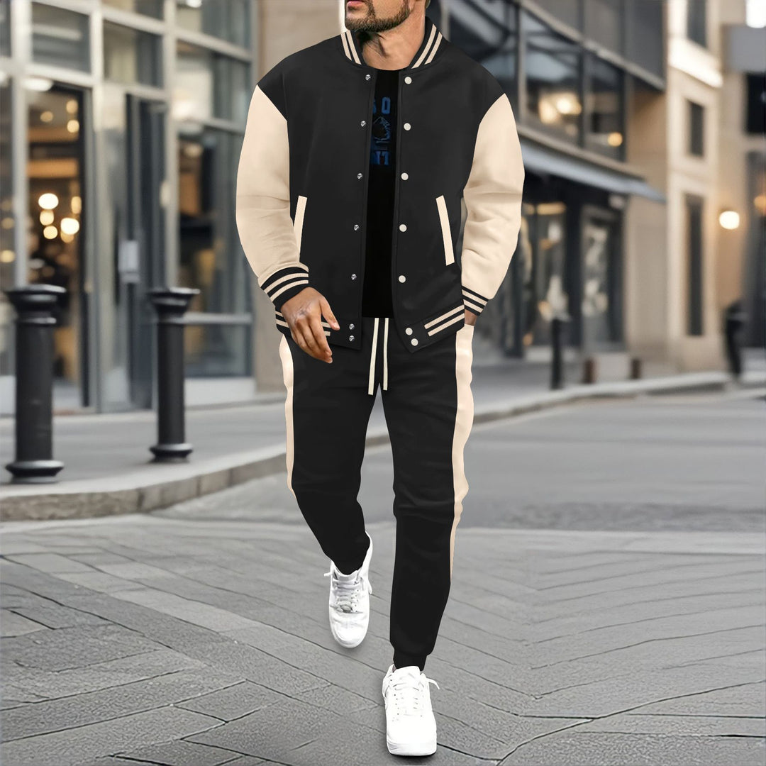 Elegant leisure set for men with a modern bomber jacket design and comfortable jogger pants Lune London