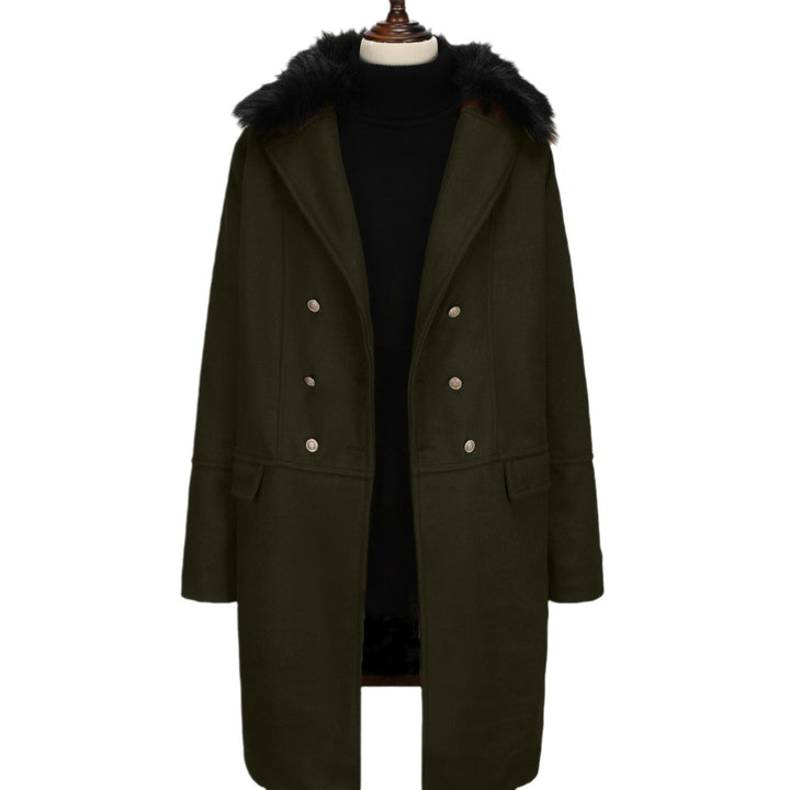 Men's Elegant Wool Jacket with Faux Fur Collar Lune London