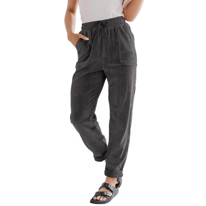 Ladies Comfortable Corduroy Leisure Pants Lune London