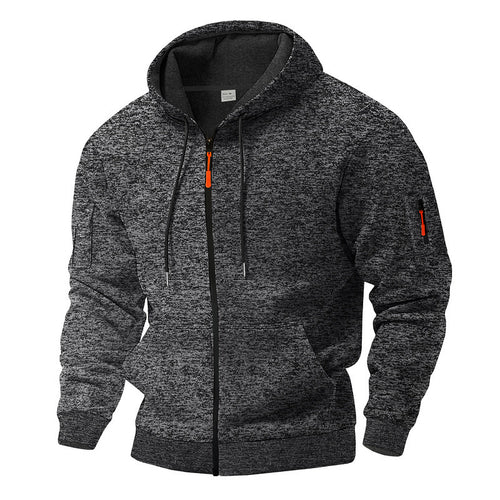 Sporty hoodie jacket for men with zip and practical pockets Amarae