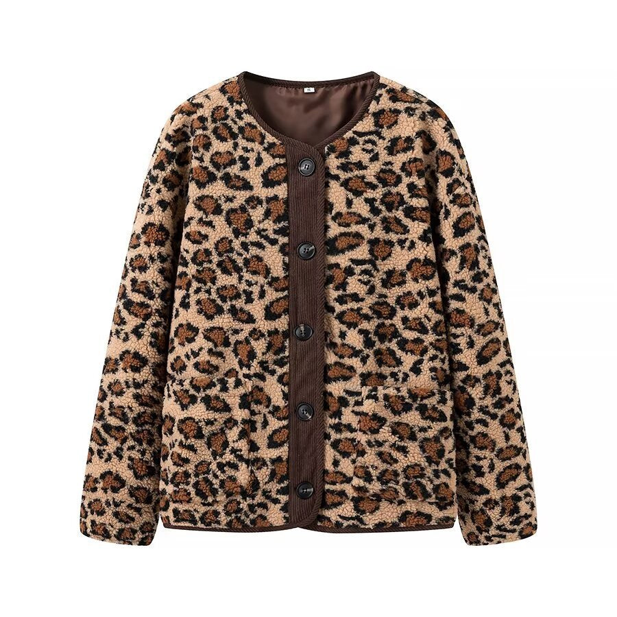 Veste à motif léopard isolée thermique pour femme Chic & Stil