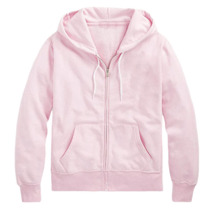 Women's zip hoodie with practical pockets and soft inner lining Chic & Stil