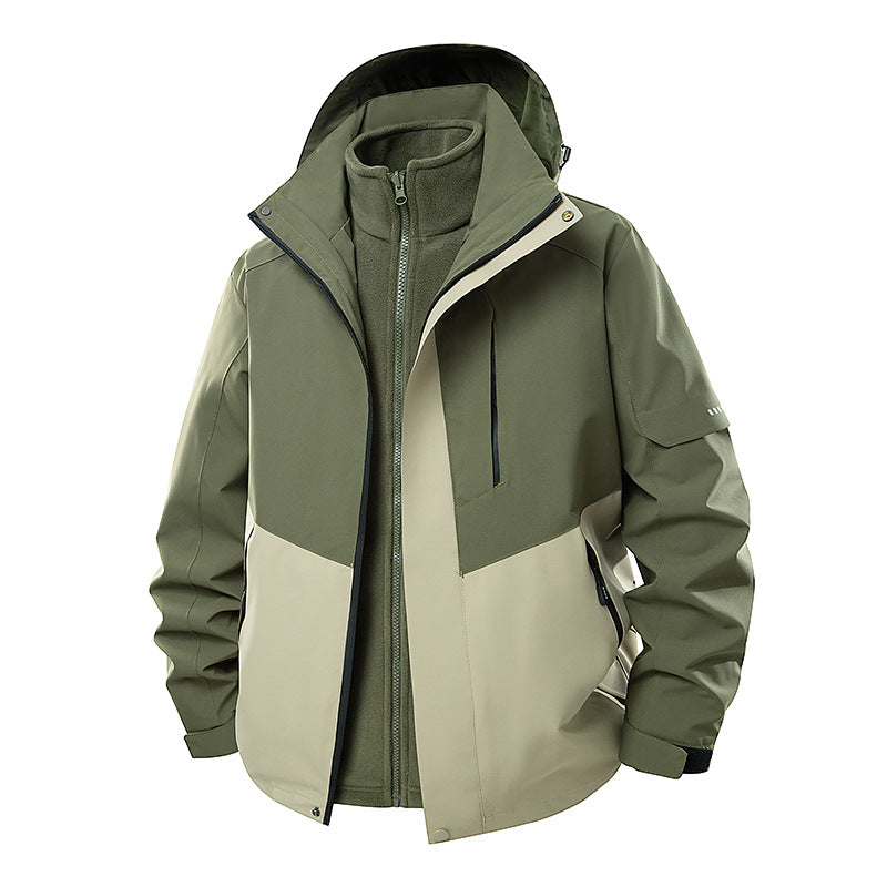 Women's double-layer softshell parka with removable fleece inner jacket Amarae