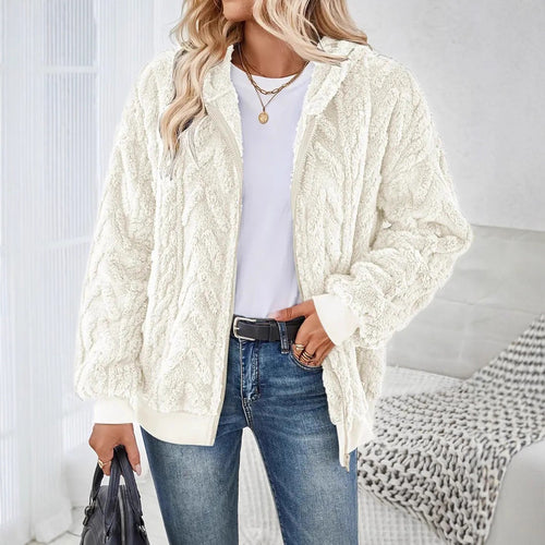 Fleece jacket for women with Amarae texture