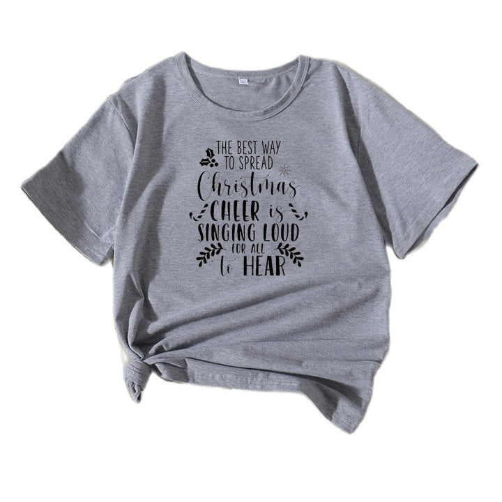 Ladies Holidays Joy Quote T-Shirt Lune London