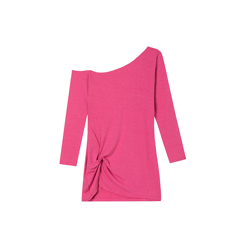 Ladies Off-Shoulder Bow Long Sleeve Top Lune London
