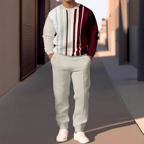Men's casual tracksuit with a modern striped pattern and comfortable details Amarae