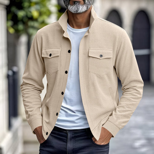 Men's casual cord jacket with practical chest pockets Chic and style